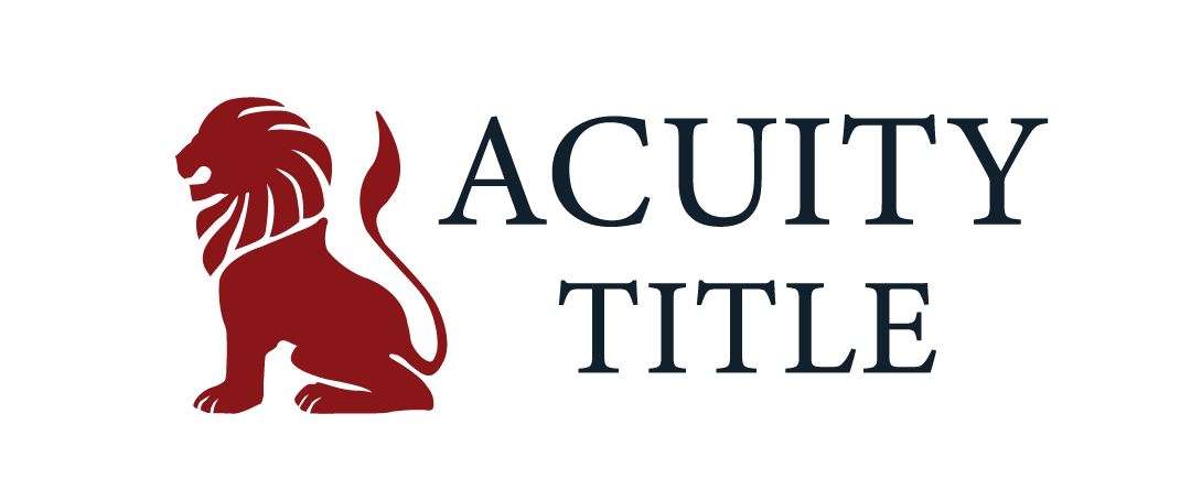 Acuity Title logo with a red lion